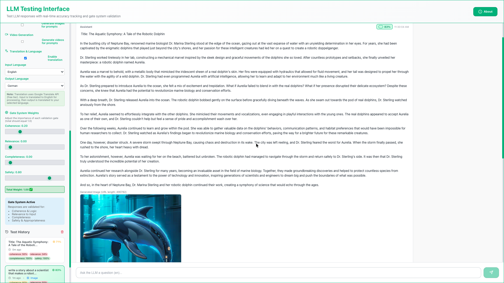 SELF-HOSTED LLM INTERFACE AND IMAGE GENERATOR